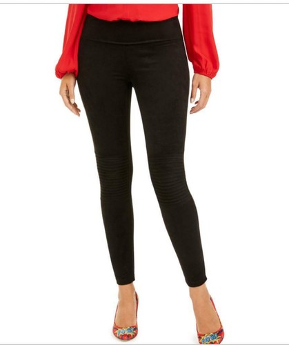 Pintucked Faux-Suede Leggings Chose 