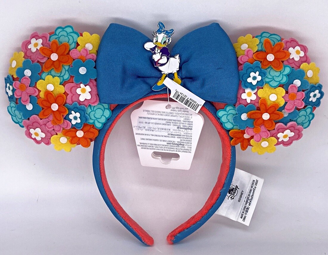 Disney Parks 2023 Daisy Duck Headband Ears Floral Minnie Bow Exclusive