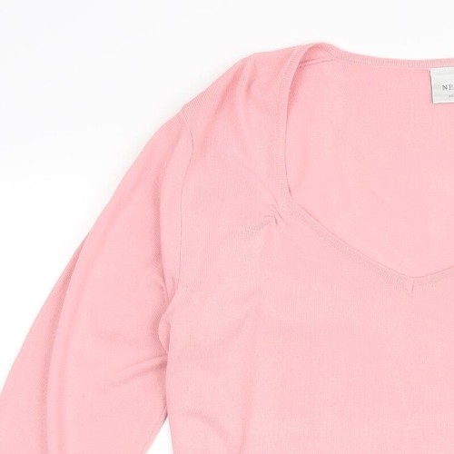 NEXT Womens Orange Square Neck Acrylic Blend Jumper Size 18 - Picture 5 of 12