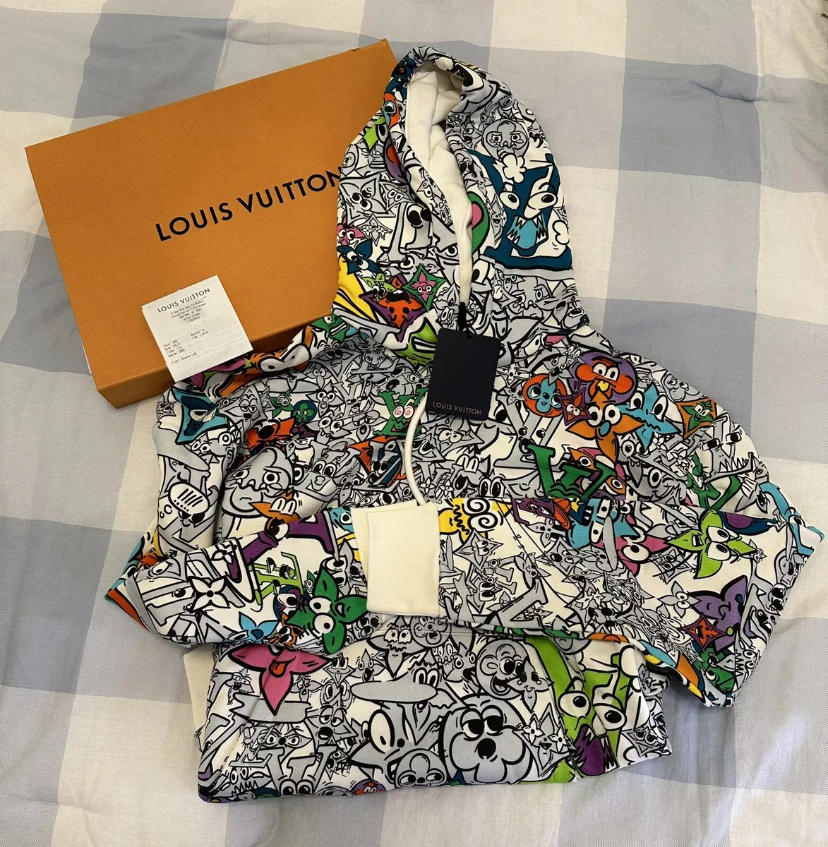 Louis Vuitton Graphic Cotton Hoodie Multico. Size 4L