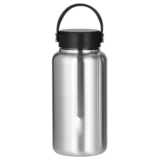 1050ML Stainless Steel Water Bottle Wide Mouth Single Wall with Leak Proof