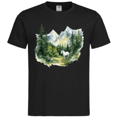 T-Shirt Einhorn Fabelwesen Pferd Märchen Unicorn Kuscheltier Traumland 402076s