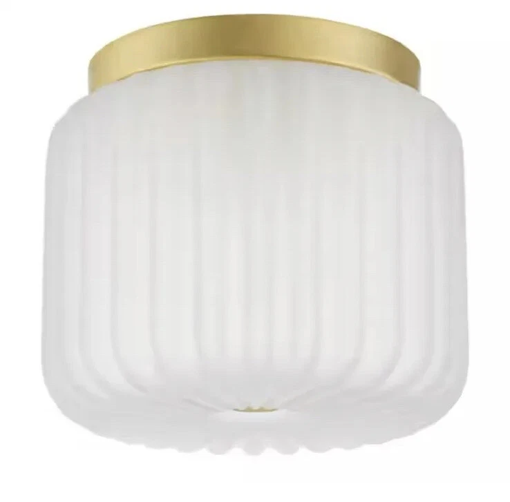 Home Decorators Collection Caroline 1 Light Aged Brass Flush Mount