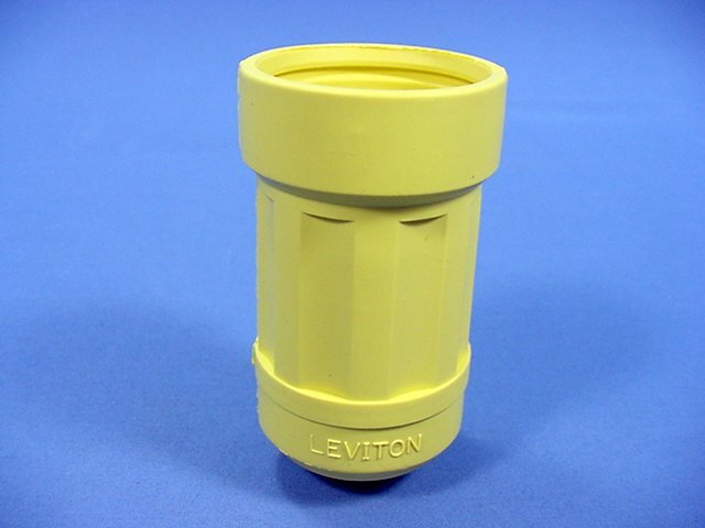 Leviton Bota Resistente a la Intemperie 15A Conector de Bloqueo Amarillo 6018-Y