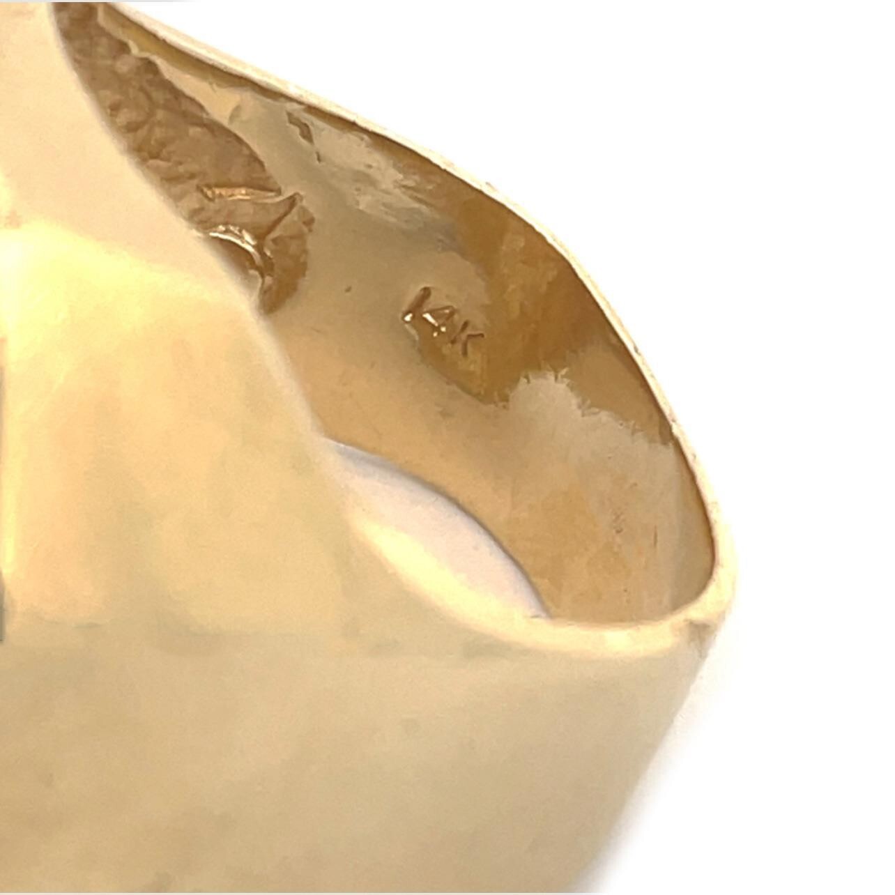 Estate Diamond 22k Liberty Coin 14k Gold Octagon Shape Ring | eBay