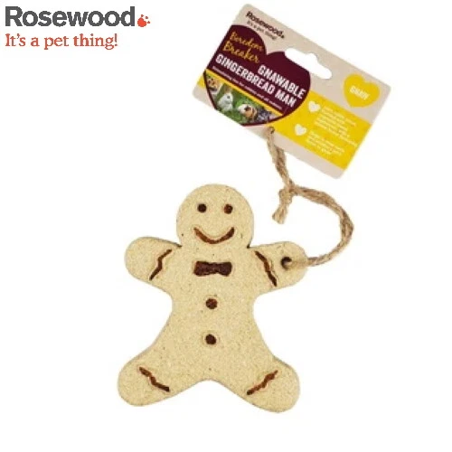ROSEWOOD BOREDOM BREAKER SMALL ANIMAL GNAWABLE GINGERBREAD MAN CHEW TREAT