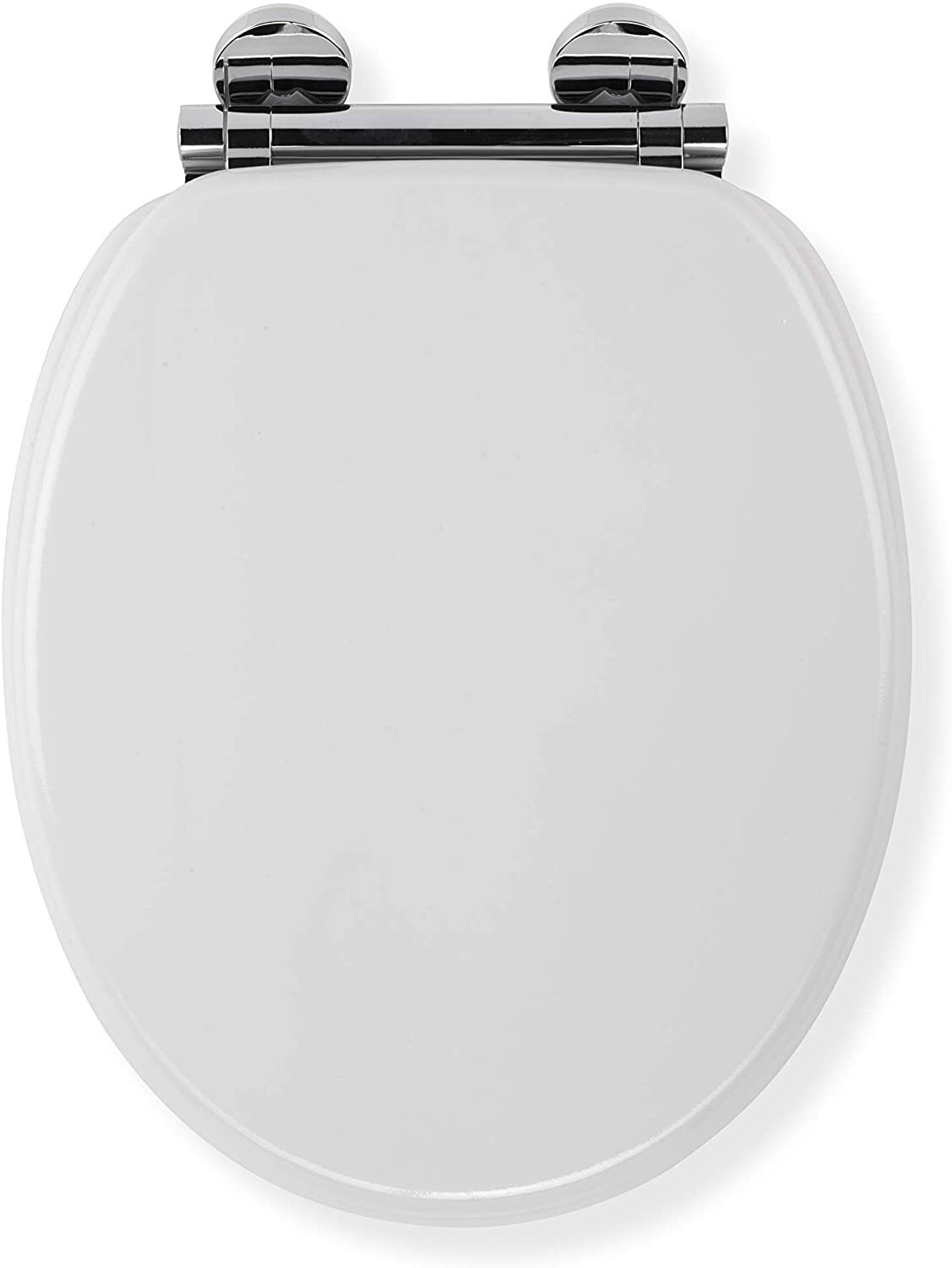 Croydex FlexiFix Lucerne Slow Close Round Toilet Seat, Moulded Wood