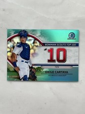 2023 Bowman Chrome Diego Cartaya Aqua Refractor /125 Scouts Top 100 LA Dodgers 