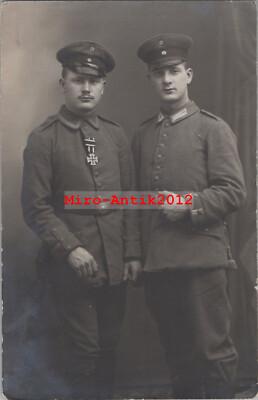 Foto, Wk1, Soldat mit E.K. im Portrait, Düsseldorf (N)50846