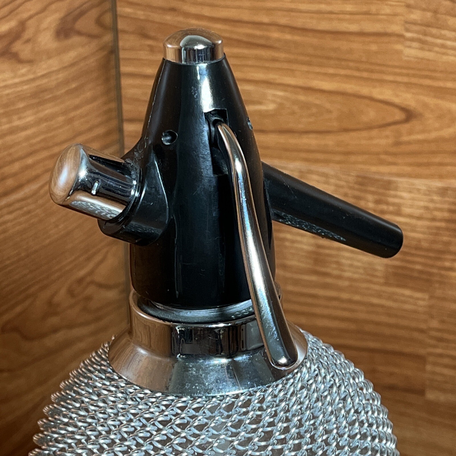 Merkuria Glass Silver Mesh Soda Siphon 1 LITER Charger Seltzer eBay