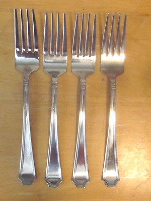 4 International BEACON HILL Dinner Forks 7 5/8'' Stainless Steel Flatware