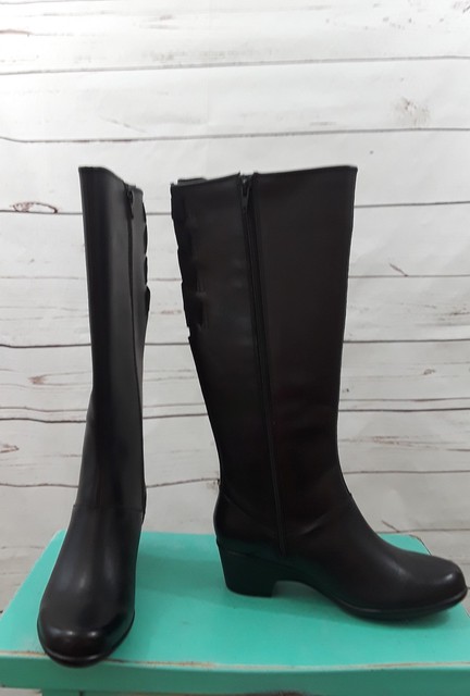 clarks knee high boots wide calf
