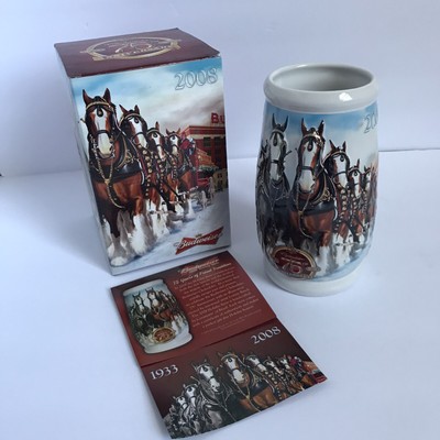 budweiser 75th anniversary stein