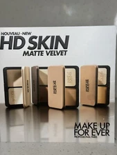 Make up For Ever HD Skin Matte Velvet Powder Foundation Sample Card 4 Shades