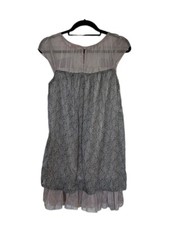 Vintage Dari Meya Babydoll Dress Flowy Grey Sheer Layered Polyester SZ Guess S