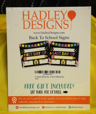 Hadley Designs Pack of 10 Back to School Chalkboard Signs - New in Package