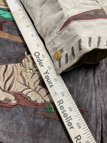 The Quacker Factory Suede Leather Women's Jacket Embellished Safari Size 1X - Picture 13 of 15