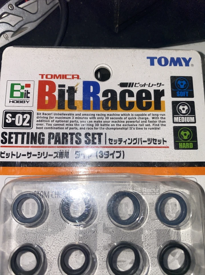 Brand New: TOMY Tomica Bit Racer S-02 Setting Parts Set Car Tires Bit Hobby NIP - Image 2 of 3