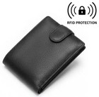 Men's Wallets RFID Blocking + 5 Credit Card & Coin Zip Pocket + 1 ID Window