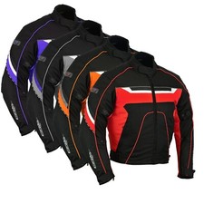 Mens Motorcycle Waterproof Cordura Textile Jacket Motorbike With FREE Armour