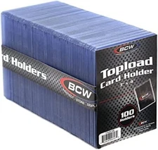 100 Top Loaders for Cards Toploader Hard Plastic Card Sleeves Baseball Football