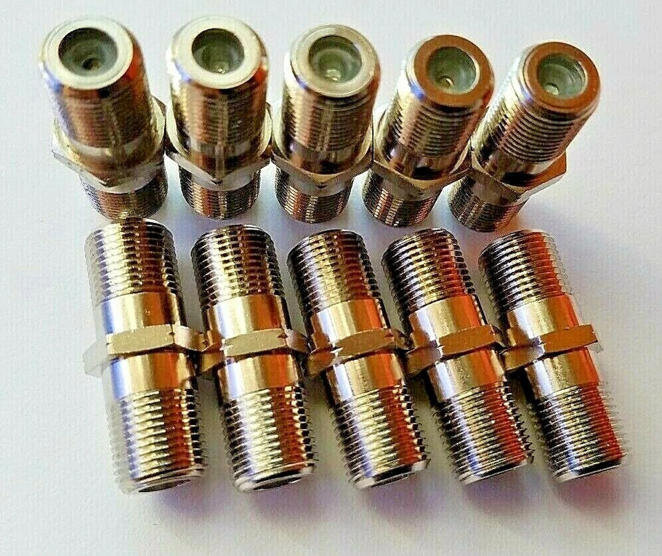 10 F81 Coax Barrel ~ JOIN 2 Cables ~ RG6 Female Splice Coupler F Connector CATV - Image 3 of 4