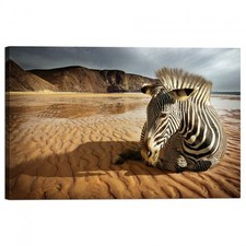 Peinture Impression sur Toile Avec Cadre Zèbre