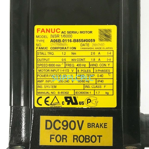1pc A06B-0116-B855#0059 fanuc Motor NEW Fast shipping#DHL or FedEx - 第 2/2 張圖片