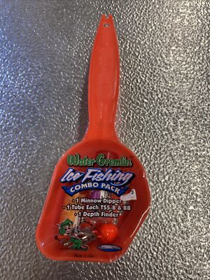 Water Gremlin Ice Fishing Combo Pack MD1000 Minnow Dipper Depth Finder Splitshot