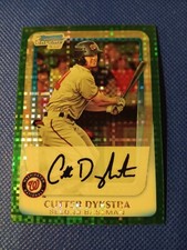 2011 CUTTER DYKSTRA BOWMAN CHROME GREEN XFRACTOR ROOKIE CARD RC #BCP164 NATS