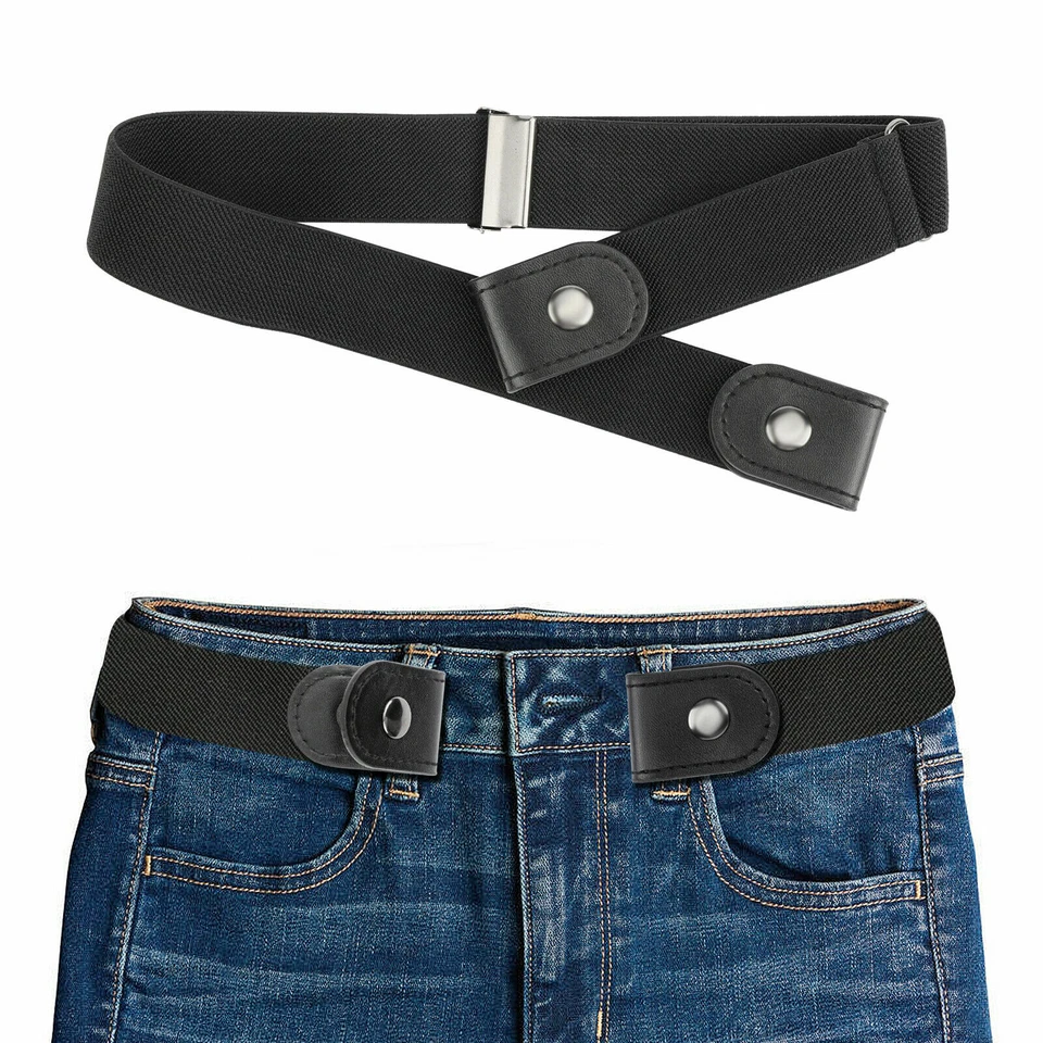 Cinturón de cintura invisible elástico sin hebillas para hombres y mujeres sin problemas de abultamiento Foto 3 de 4