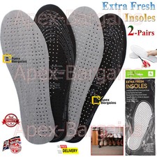 2 Pairs Extra Fresh Foam Shoe Insoles Unisex Pads Foot Shoes Boots Trainers 3-11