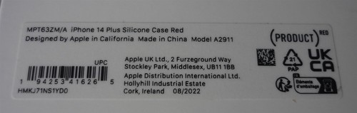Véritable Apple IPHONE 14 Plus Silicone Magsafe Étui/Housse - Produit (Rouge) - Photo 4 sur 9