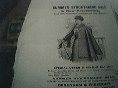 Zeitschriftenartikel 1895 - Anzeige Debenham & Freebody London