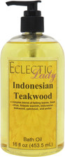 Indonesian Teakwood Bath Oil - Scented Body Oil - Relaxing  Moisturizing