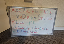 Alphabet A-Z Dry Erase Whiteboard with Uppercase & Lowercase Letters