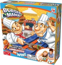 Burger Mania Fast-Paced Conveyor Belt Building Game 2 Players For Kids Ages 6