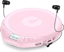 Portable CD Player CD Dsicman: with Earphones CD Player for Car with Anti-Skip S