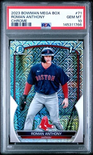 ROMAN ANTHONY 1st 2023 Bowman Chrome Mega Box Mojo Refractor PSA 10 GEM MINT