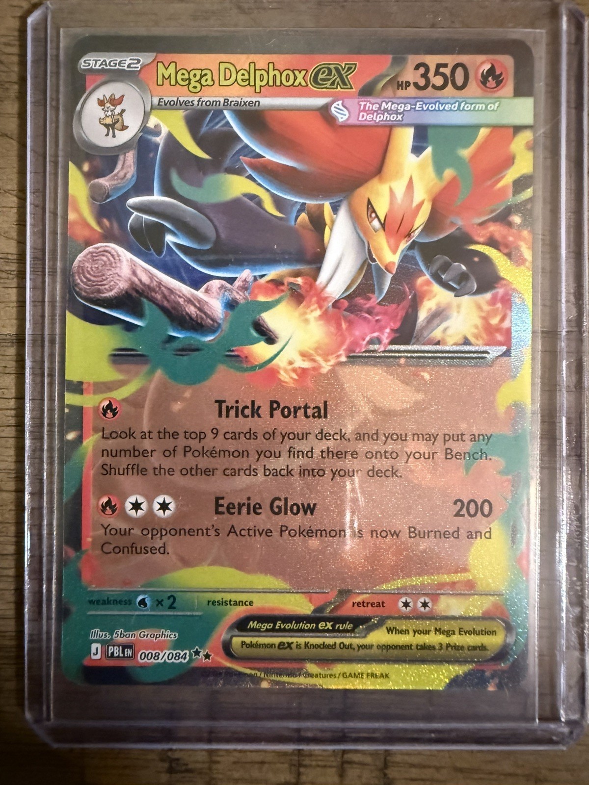 Mega Delphox EX ME: Pitch Black 8/84 Double Rare Holo Pokemon TCG