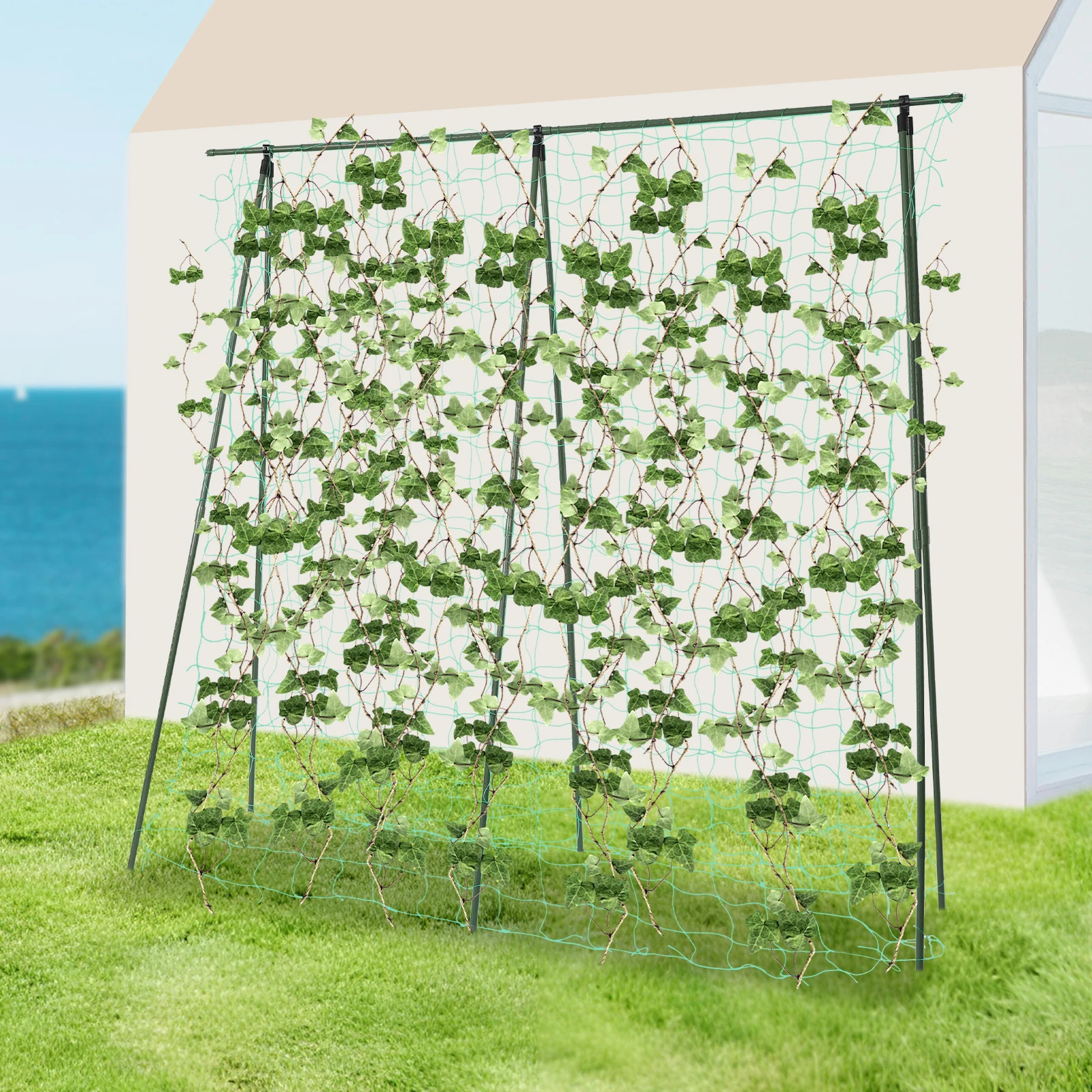 Structure en A acier tuteur de vigne haute résistance avec gainage PE