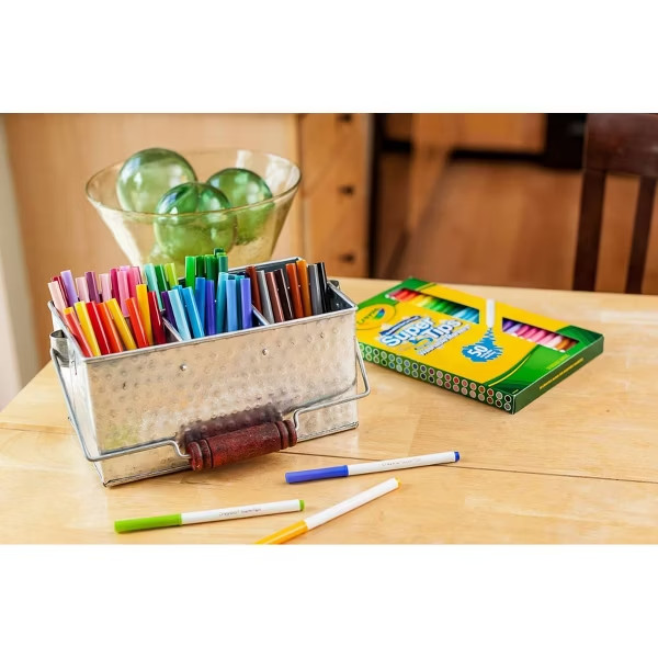 Crayola 50ct Super Tips Washable Markers, Kids School Supplies, Art Classroom