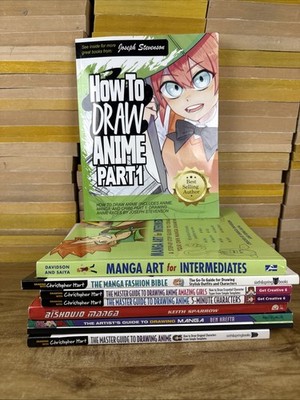 How To Draw Manga / Anime/ Cartoon Faces Christopher Hart Sparrow Lot Of 9