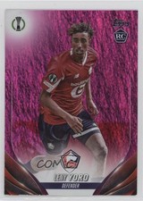 2023-24 Topps UEFA Club Competitions Pink Sparkle Foil Leny Yoro #154 16q5