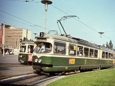Vtg 35mm Slide Electric Tram Trolley Car Austria 1975