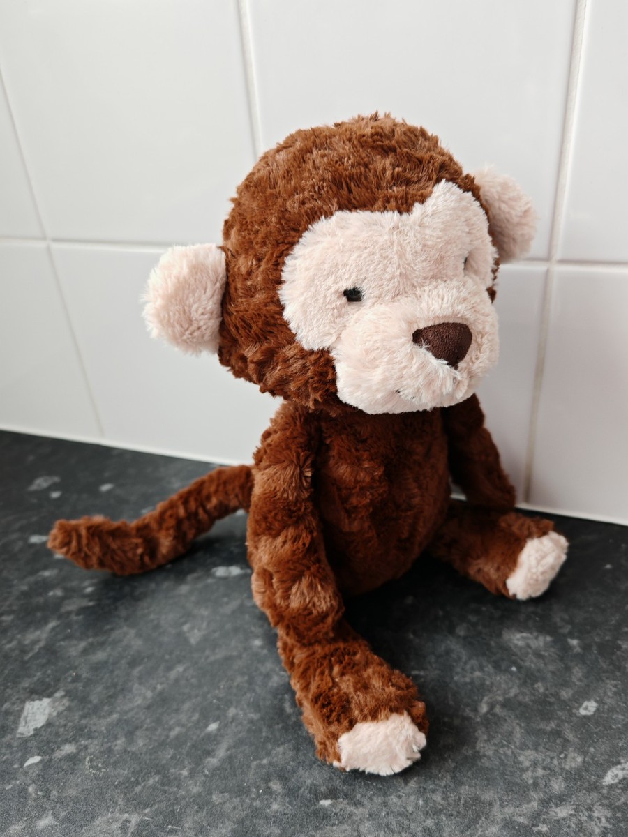 Jellycat Tuffet Monkey Fluffy Brown Soft Toy Plush Retired Nwot