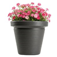 Howhomely Blumentopf Pflanzgefäß Dunkelgrau ÜBertopf H34Xb39 Cm Pflanztopf Deko