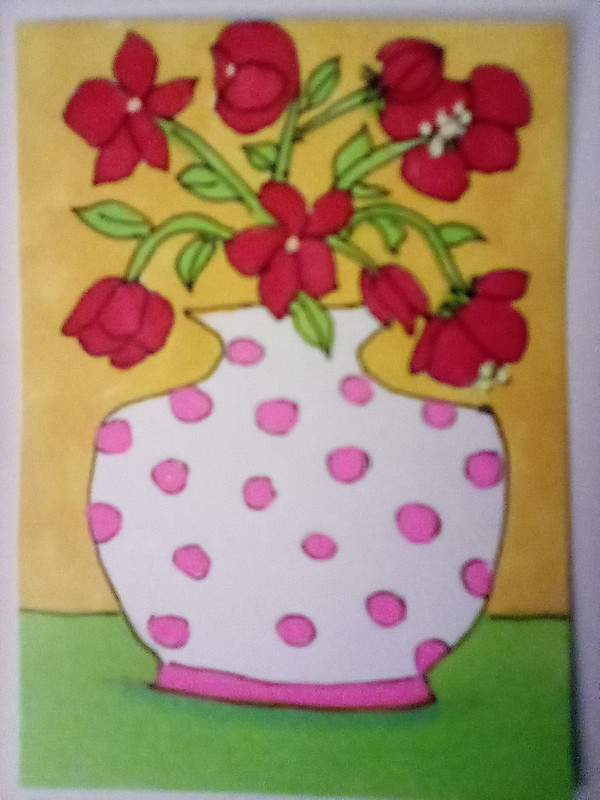 ACEO-2026-06-15  Garden Art Card - ORIGINAL ART, SHIPPING FREE
