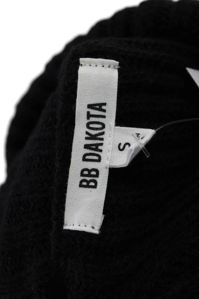Suéter Top BB Dakota Mujer Tejido Sin Mangas Cuello Alto Negro Talla S Foto 4 de 4