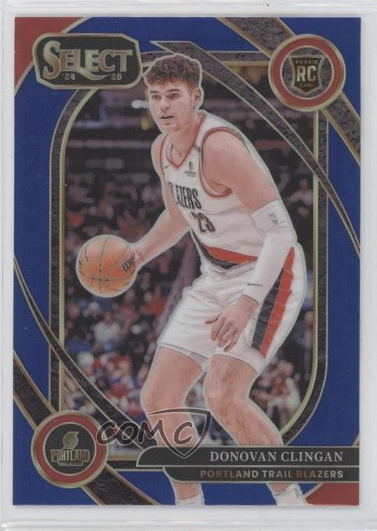 2024-25 Panini Select Courtside Blue Prizm Donovan Clingan #270 18aq